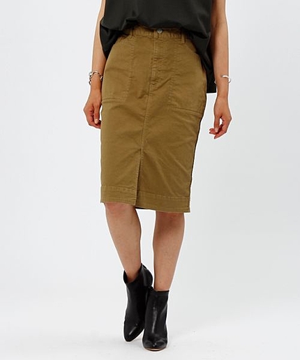 コットンツイルストレッチスカート