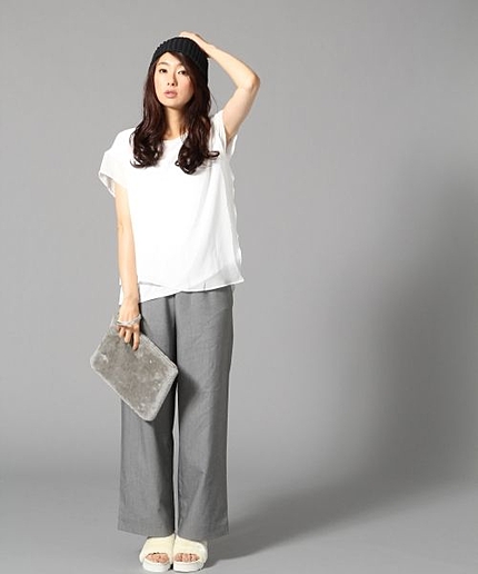 TRストレートワイドパンツ