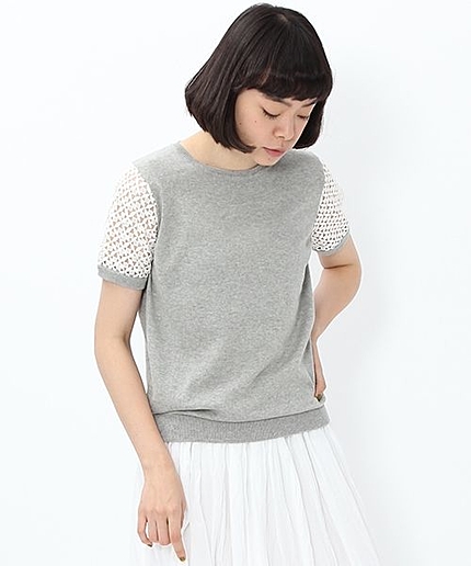 【8/7再値下げ】袖レースクループルオーバー