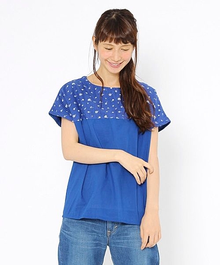 気球プリントボイルブラウス