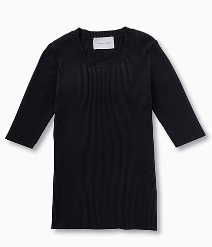 五分丈リブニットプルオーバー 【2015AW新作】