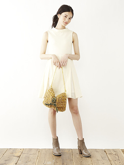 【W】バックリボンＡラインワンピース