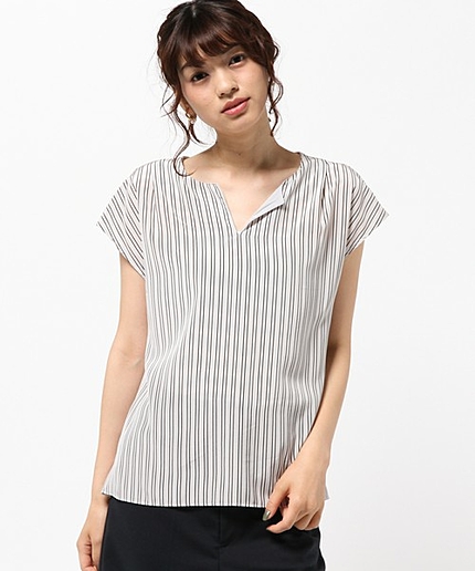 レジメンタルストライプデシンカットソー