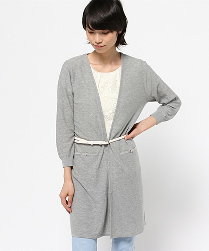 ◆2015年秋の新作◆ロングカーデツインニット