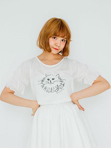 catパフTシャツ