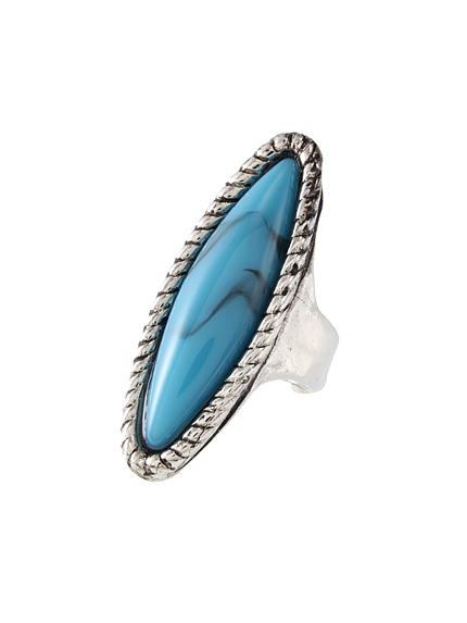 オーバルターコイズリング