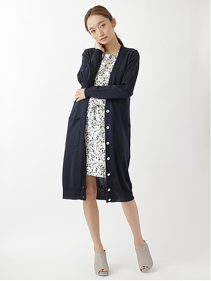 ・ロングニットカーディガン