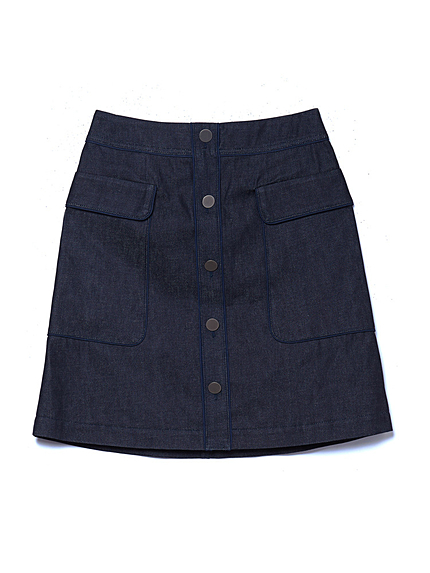 デニムフラップポケットスカート