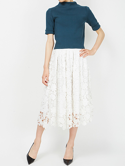 フラワーレーススカート