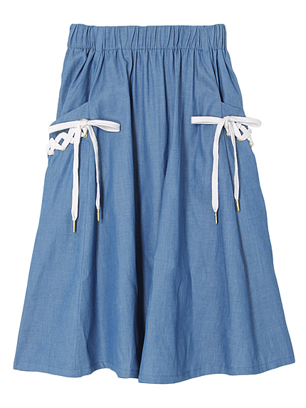 レースUPミディスカート