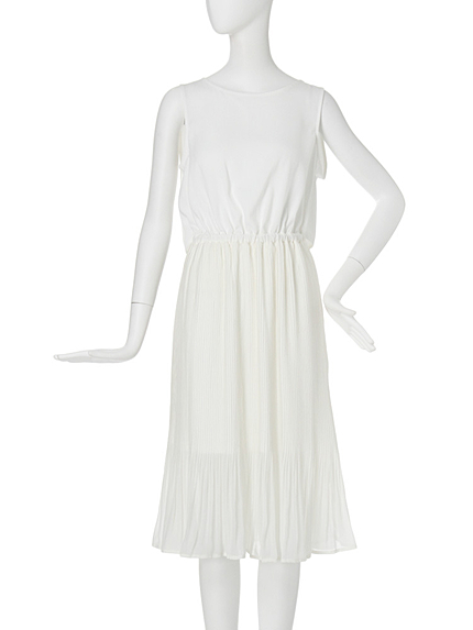 【FEMININE】プリーツフレアワンピース