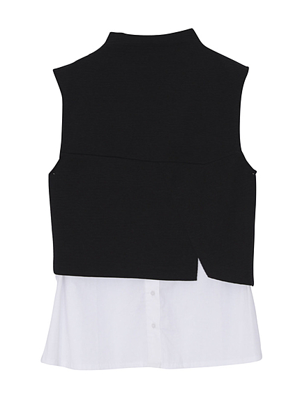 RIB DOCKINGオフスリーブトップス