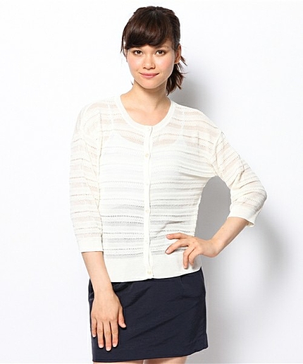 ＜closet story＞スカシアミ 7SL カーディガン