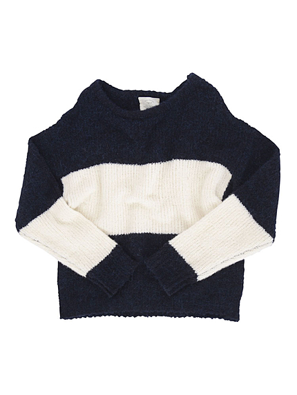 ブークレワイドボーダーニット