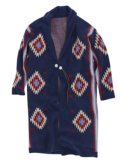 ジャガードネイティブニットガウン