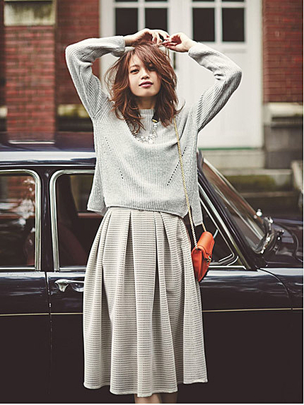 ネックレス付ボトルネックゆったりニット(25359671)