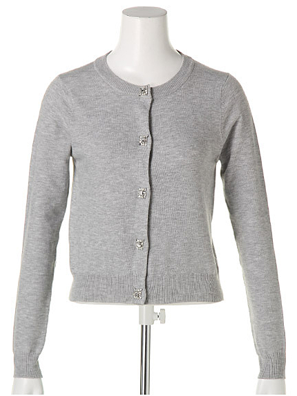 モチーフビジュー釦カーディガン(85359201)