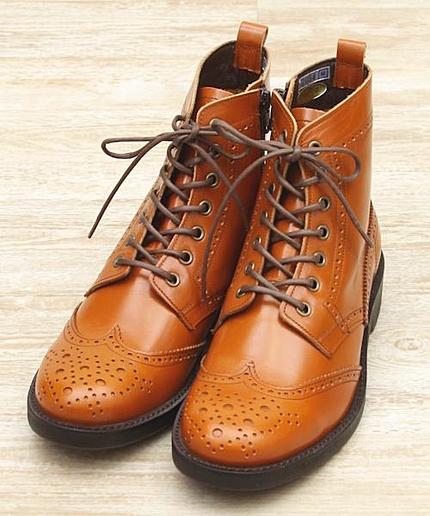パンチングレザーシューズ