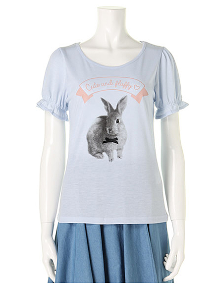 ラビットプリントTシャツ