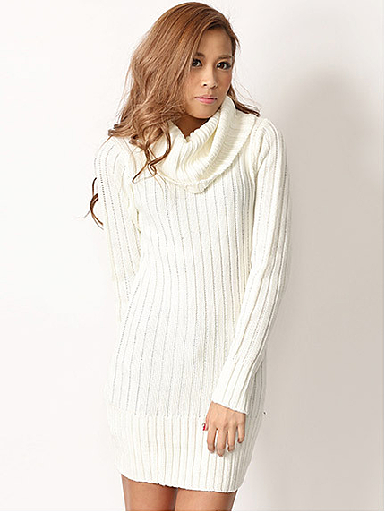 オフタートルニットワンピース