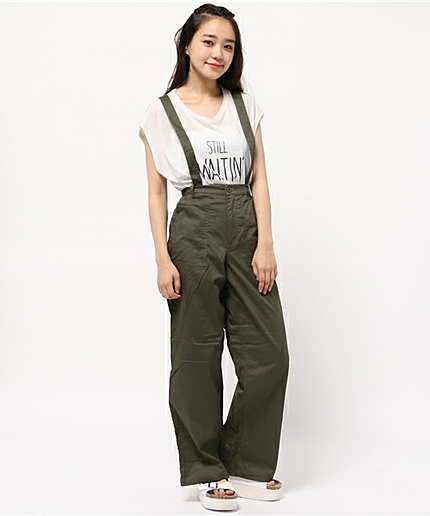 WEGO/サス付きミリタリーワイドパンツ