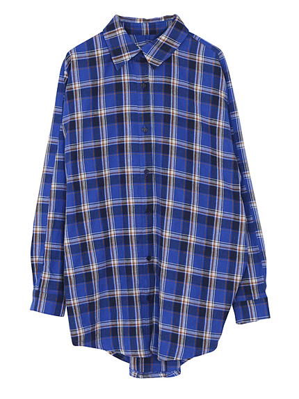 チェックドルマンシャツ