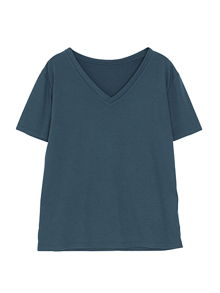VネックカットTシャツ