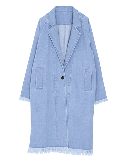 フリンジデニムコート