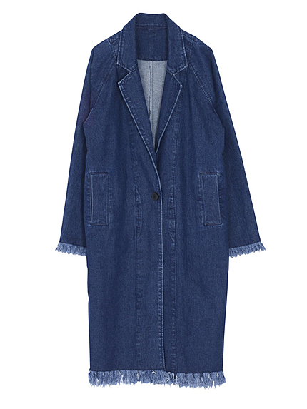 フリンジデニムコート