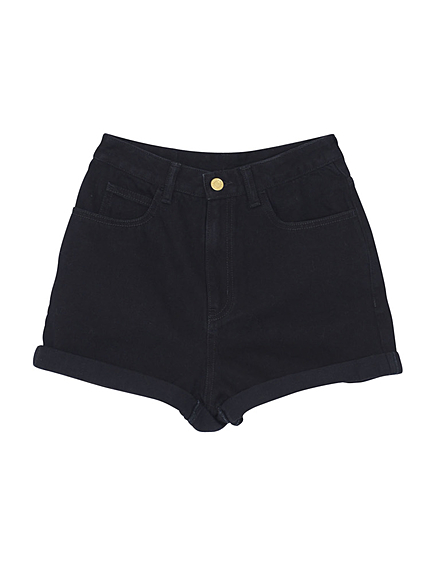 ロールアップデニムショートパンツ