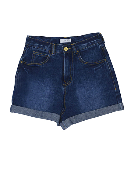 ロールアップデニムショートパンツ