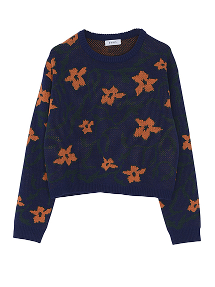 FLOWER JQニットプルオーバー