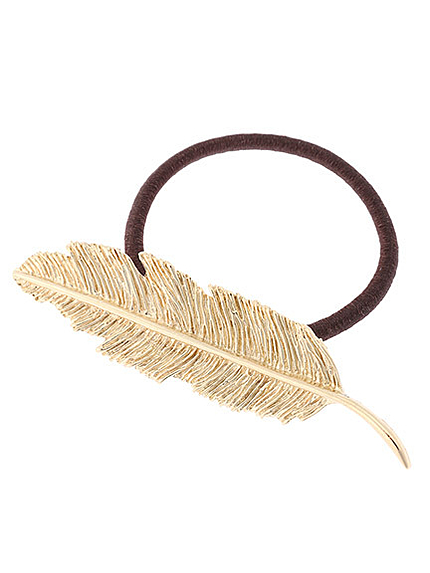 フェザーモチーフヘアゴム