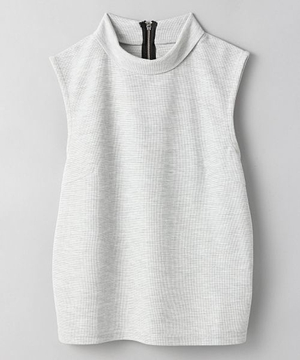 Wフェイスロールネックノースリーブ