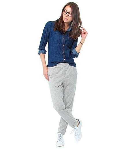 サイドライン裏毛パンツ