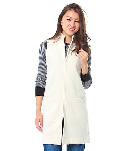 ムートン裏毛ロングＶＥＳＴ