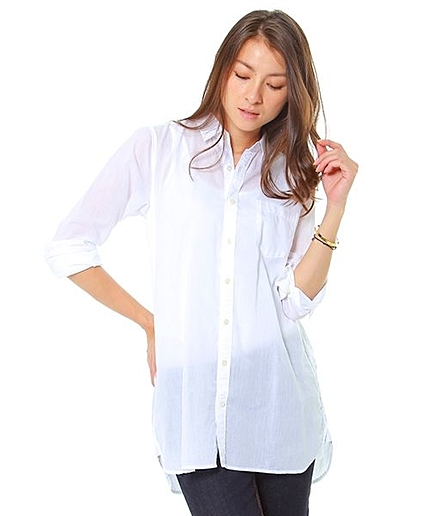 ストライプロングシャツ