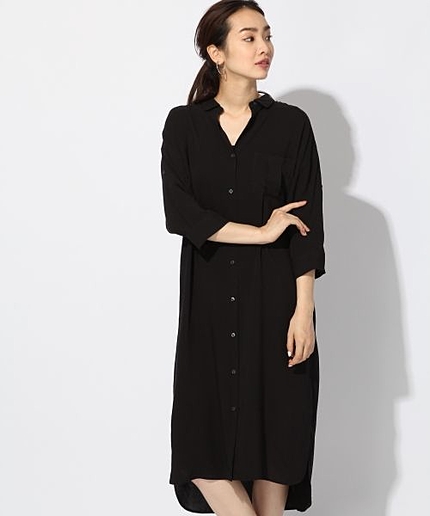 Rロングシャツワンピース