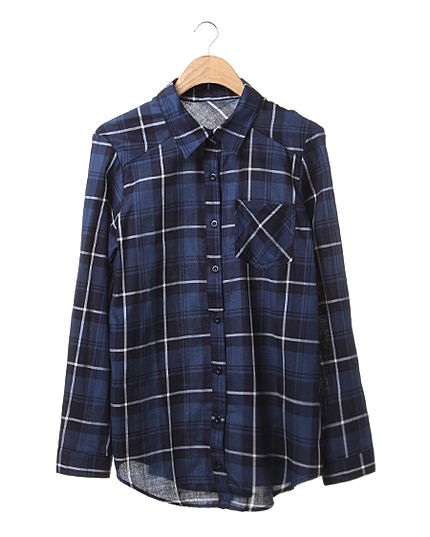 チェック柄／シャツC