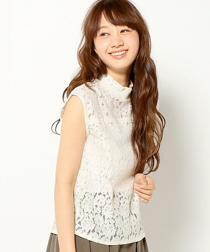 ハイネックレースプルオーバー/AEFC 　H/N LACE FS　PO