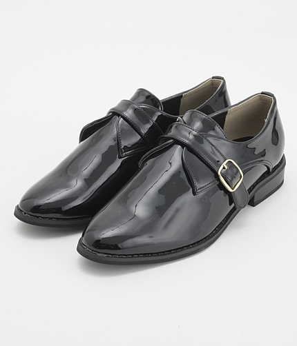 ★9/4ヒルナンデス!放映★ シングルモンクストラップフラットシューズ