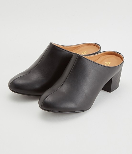 ブロックヒールミュール