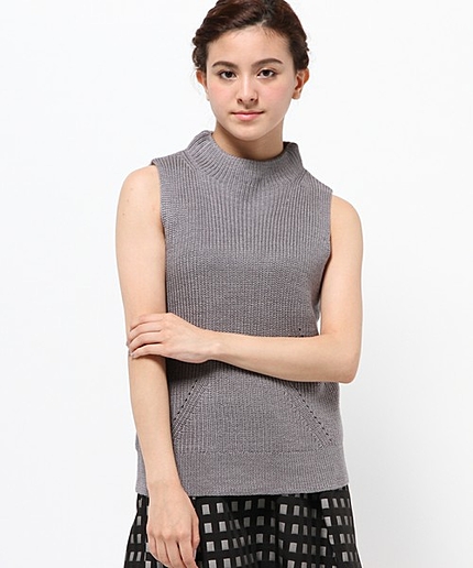 方畦ニットベスト