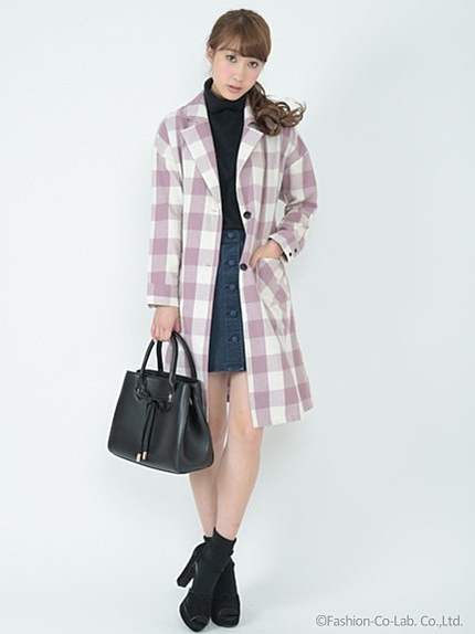 ロングチェックシャツ