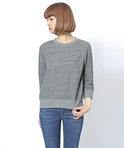 HEATHER SWEAT CREWNECK H/S TOP