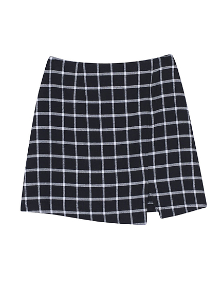チェックラップスカート