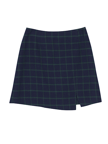 チェックラップスカート