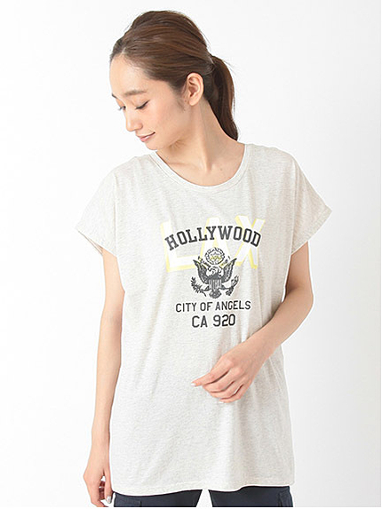 ・ソフト天竺 アメカジプリントプルオーバー