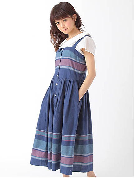 パネルボーダーワンピース 1101921-22-13-11