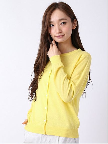 綿麻天竺UV加工カーディガン 1602616-22-18-11